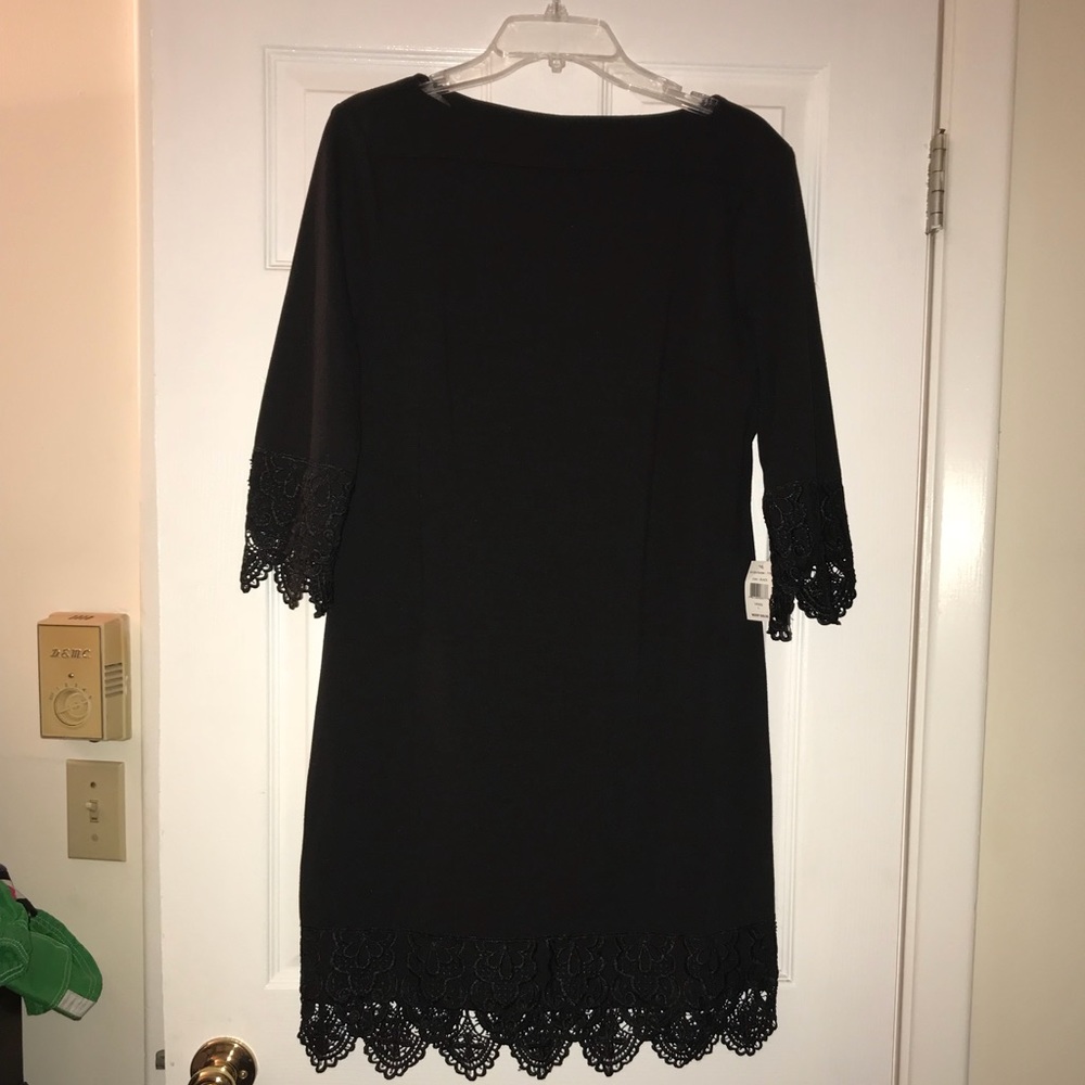 eci long sleeve black dress above the knee